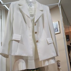 Dressy off white skirt suit